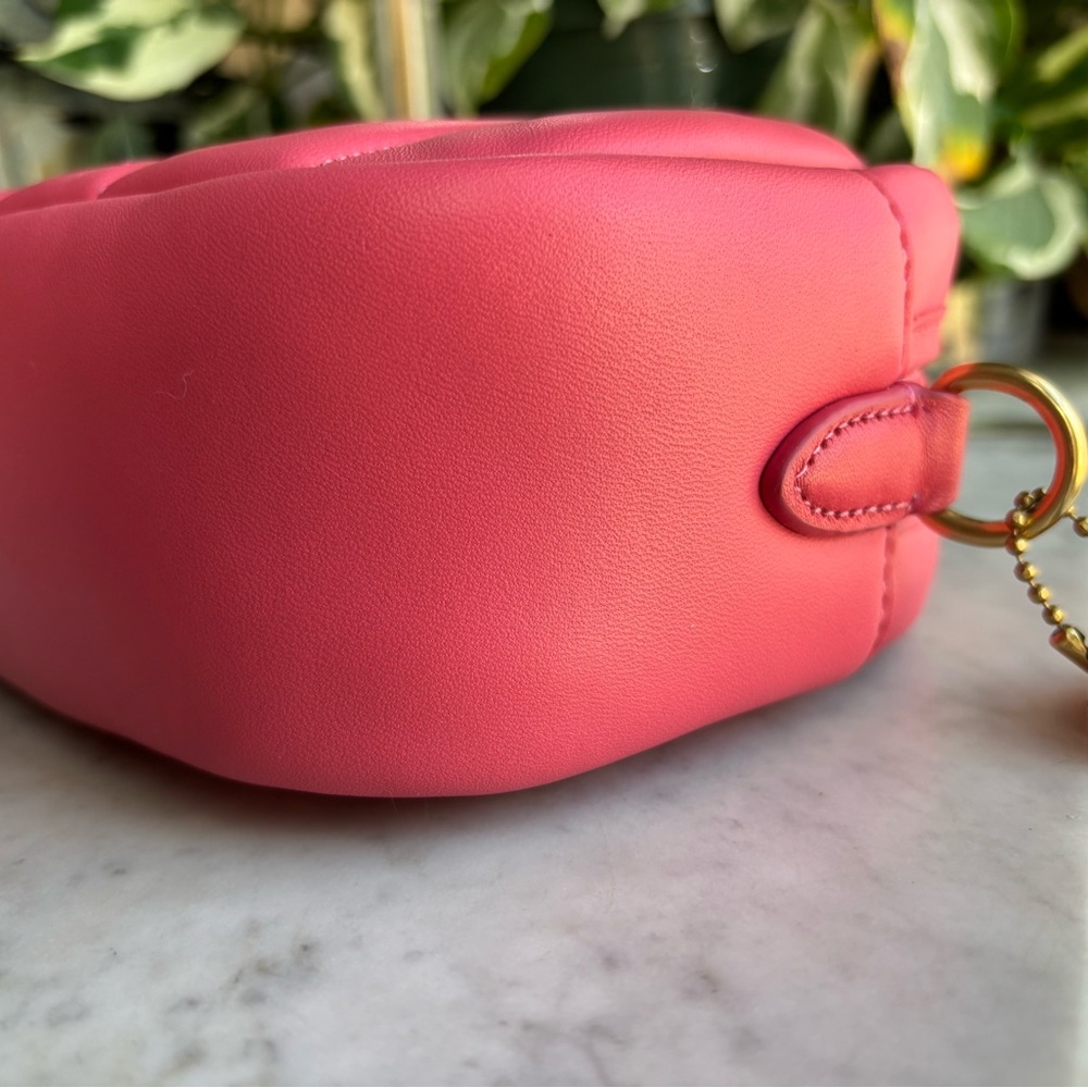 Coach Coral Quilted Mini Crossbody with Gold Turn-Lock and Removable Strap - Picture 10 of 16